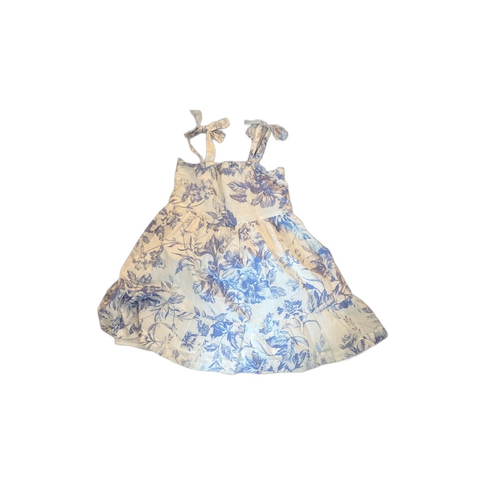 Classic toile toddler girl dress